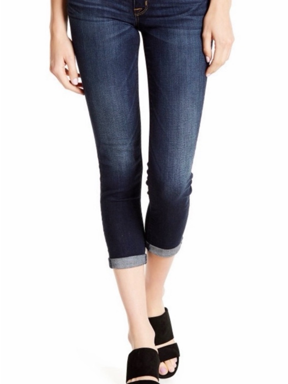 Hudson Jeans Harkin Super Skinny Cropped Jeans with Cuff- 29